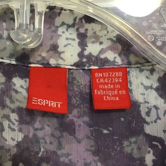Esprit Sleeveless Floral Print Blouse with Ruffles Size M - Picture 10 of 11